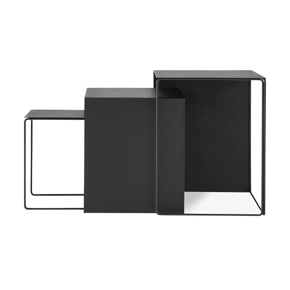 Ferm Living, Cluster Pöydät - 3 kpl:n sarja - Black