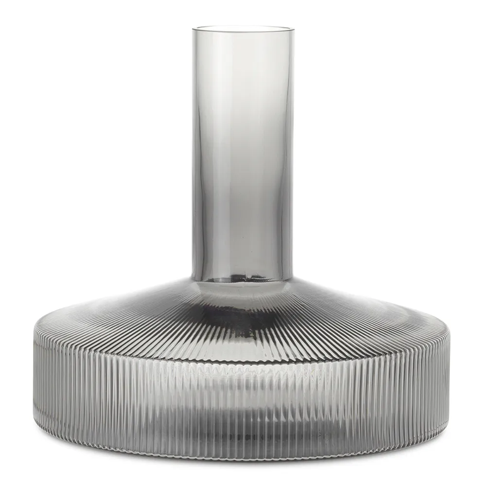 Ferm Living, Ripple Viinikarahvi - Smoked Grey