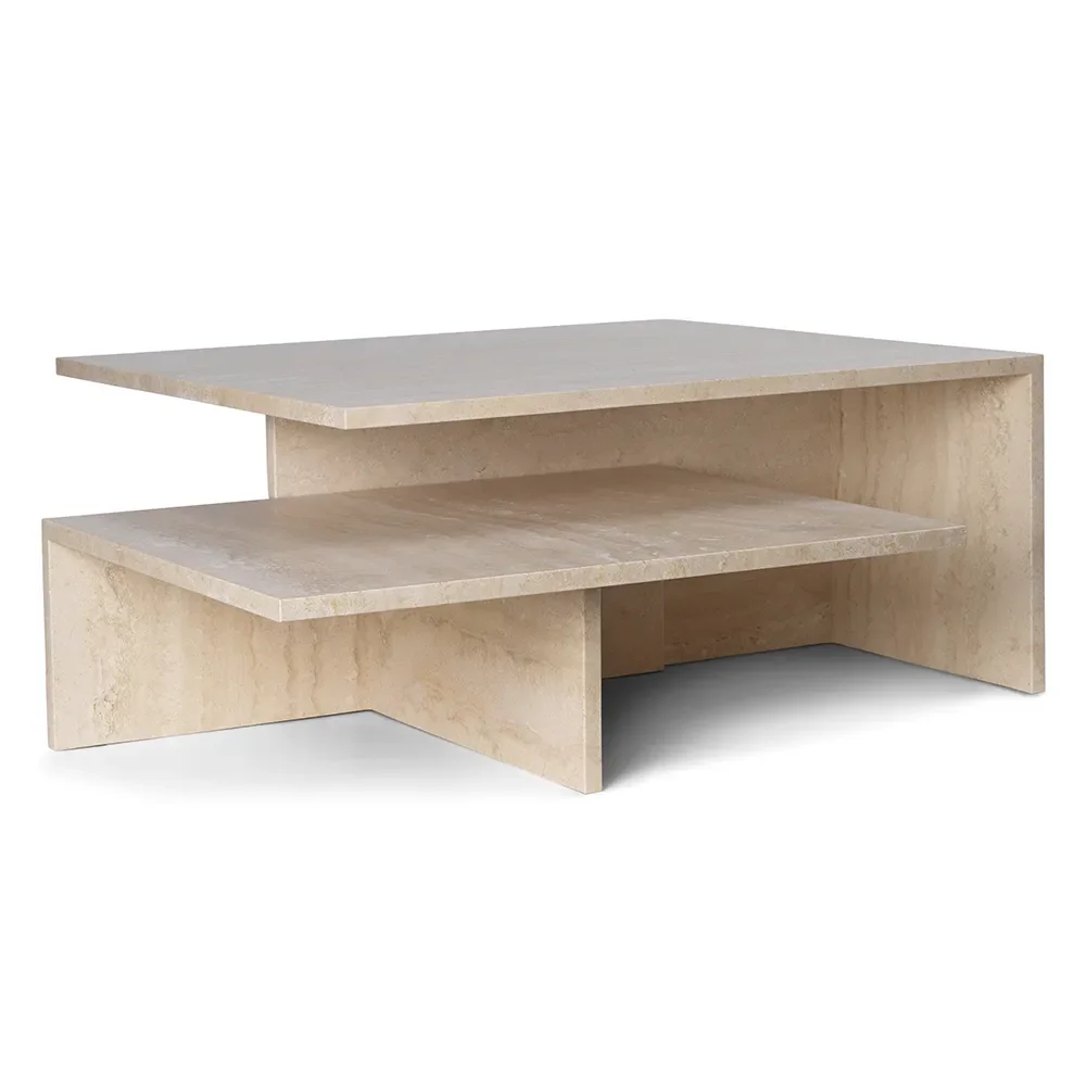 Ferm Living, Distinct Grande Duo pöytää - Travertine