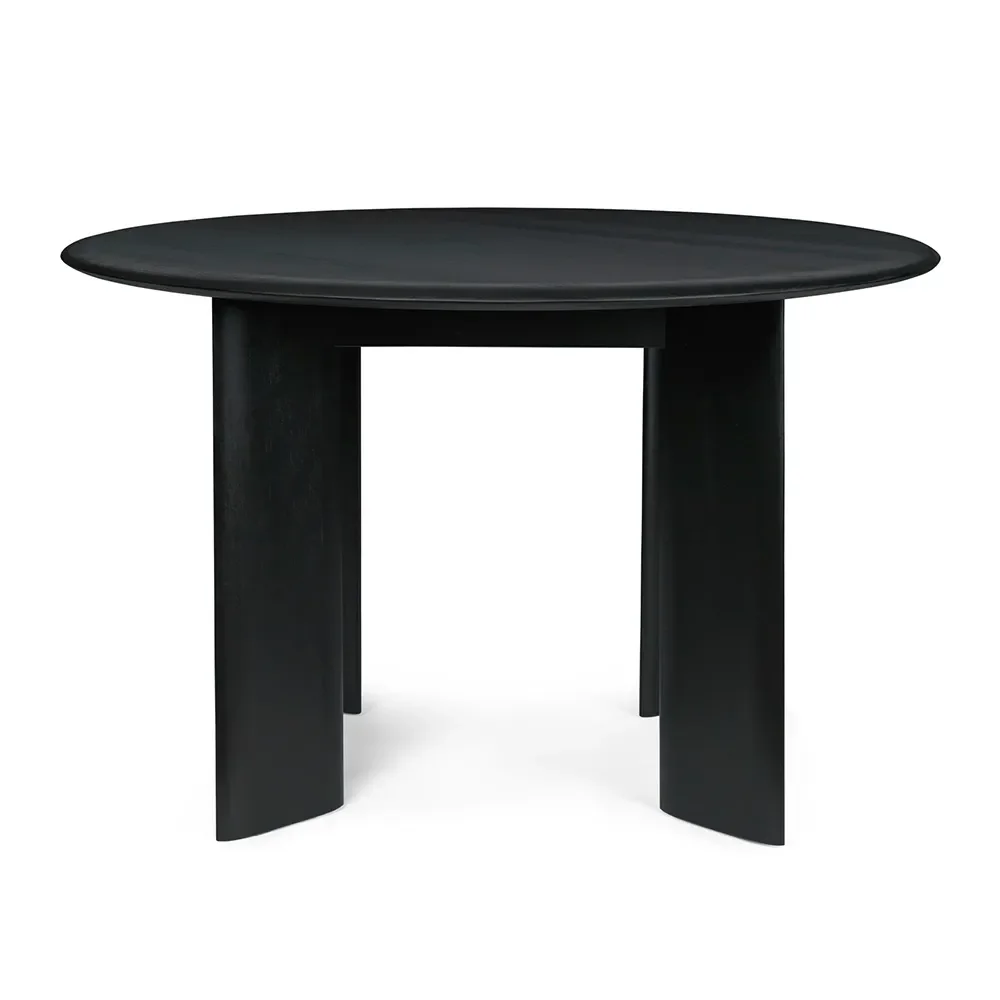 Ferm Living, Bevel Ruokapöytä Ø117 cm - Black Oiled Beech