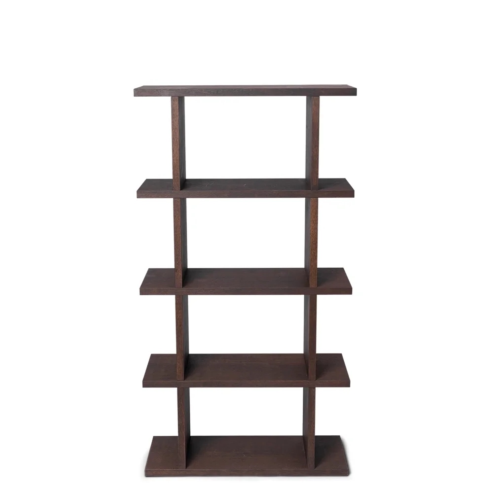 Ferm Living, Kona Kirjahylly 1x4 - Tummaksi petsattu tammi