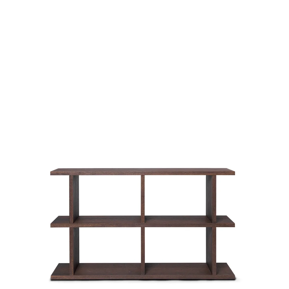 Ferm Living, Kona Kirjahylly 2x2 - Tummaksi petsattu tammi