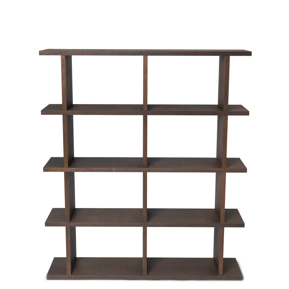 Ferm Living, Kona Kirjahylly 2x4 - Tummaksi petsattu tammi