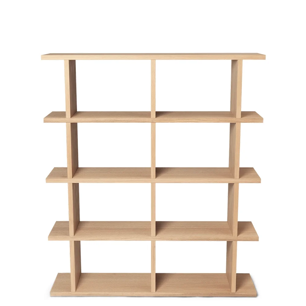 Ferm Living, Kona kirjahylly 2x4 - Luonnontammea