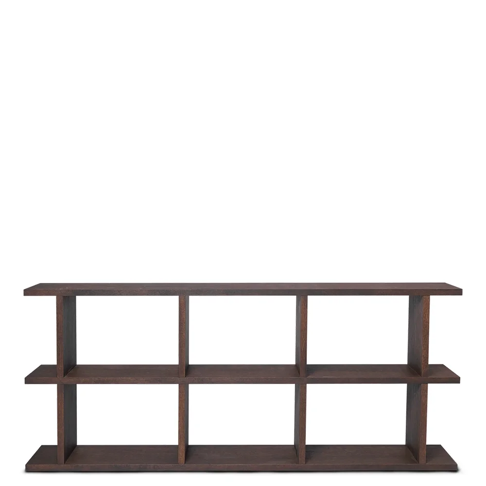 Ferm Living, Kona Kirjahylly 3x2 - Tummaksi petsattu tammi
