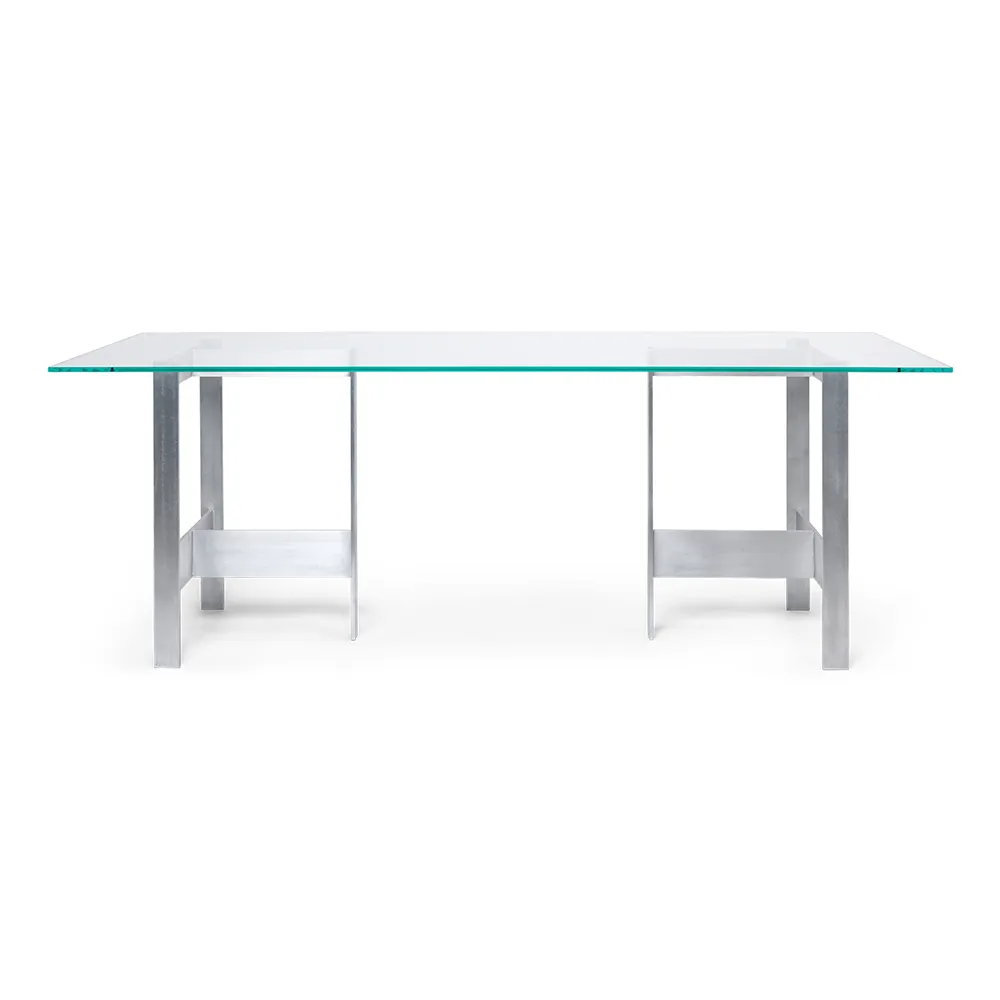 Ferm Living, Lager Ruokapöytä 200x90 cm - Glass/Aluminium
