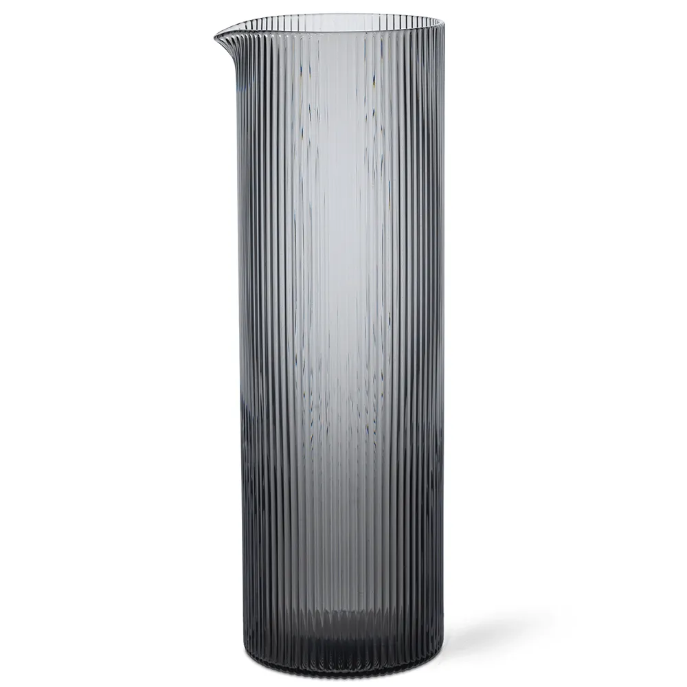 Ferm Living, Ripple Vesikannu - Smoked Grey