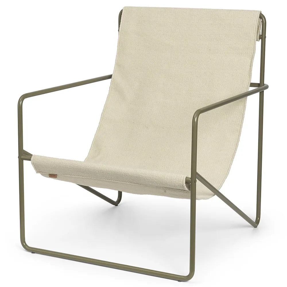 Ferm Living, Desert Lounge Fåtölj Olive/Cloud