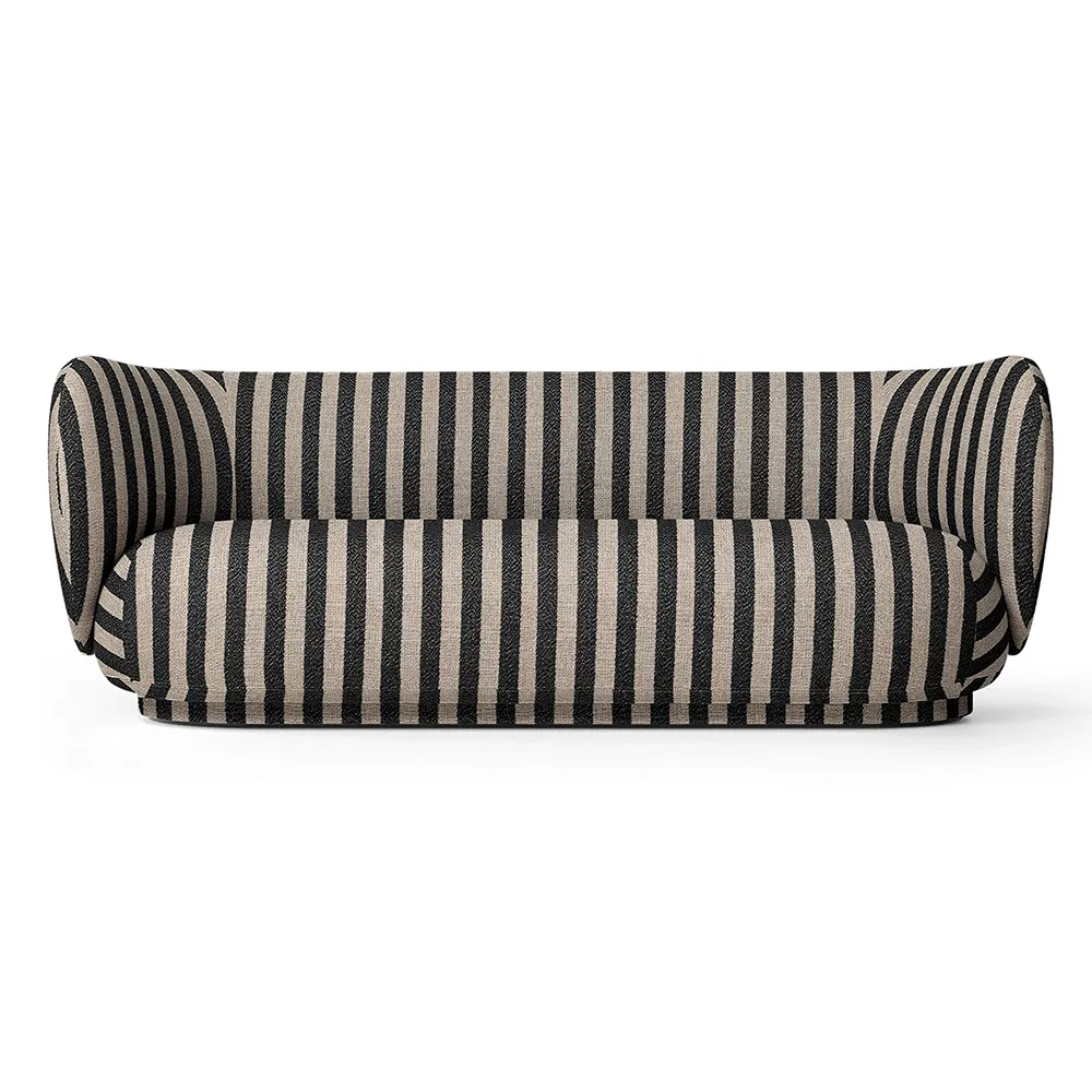 Ferm Living, Rico 3-istuttava sohva Louisiana - Sand/Black
