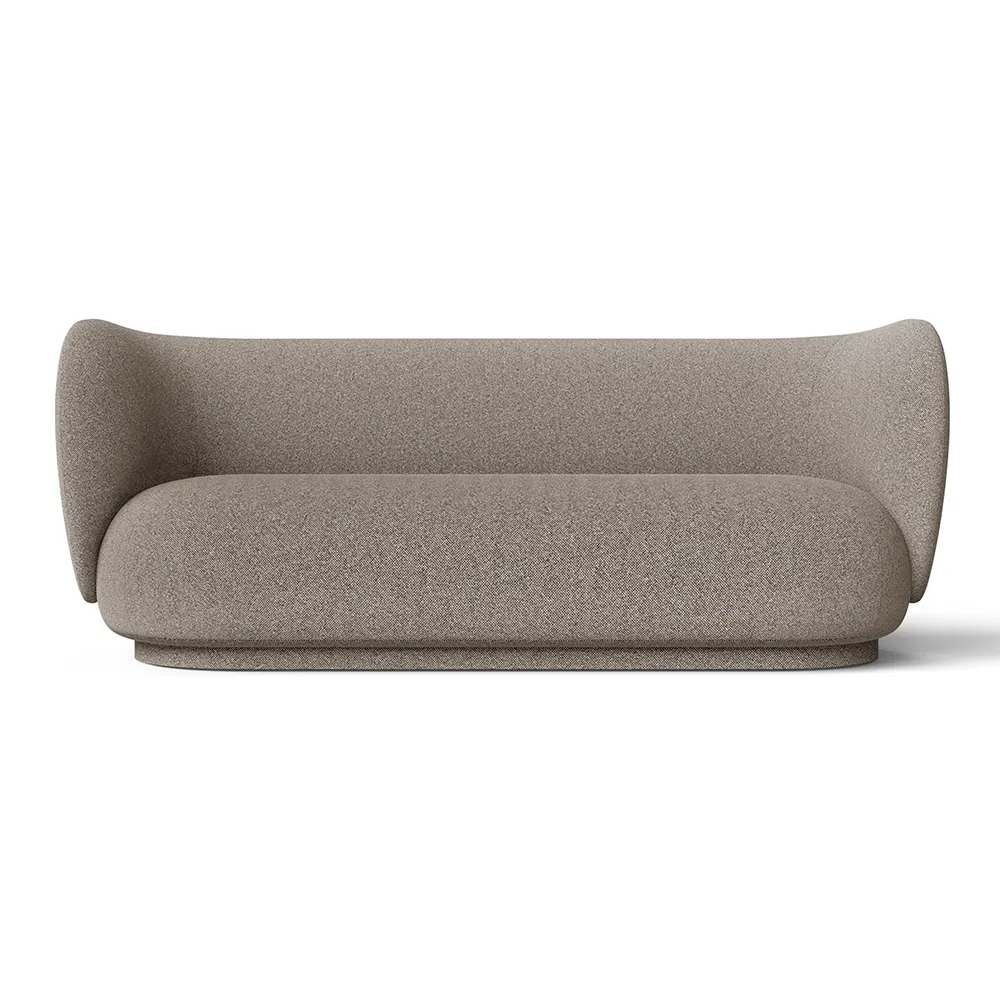 Ferm Living, Rico 3-istuttava sohva Main Line Flax - Coffee