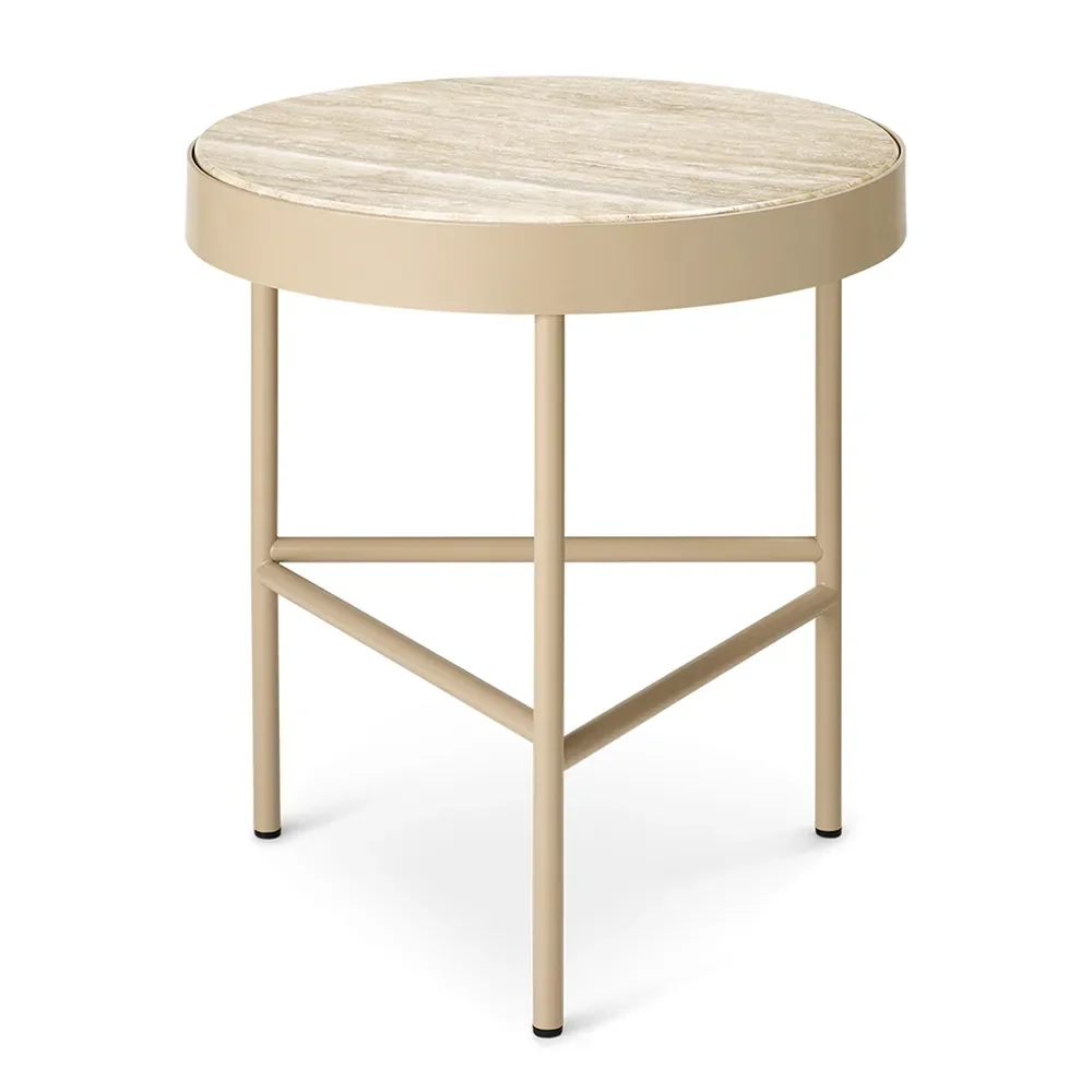 Ferm Living, Travertine Sivupöytä - Cashmere