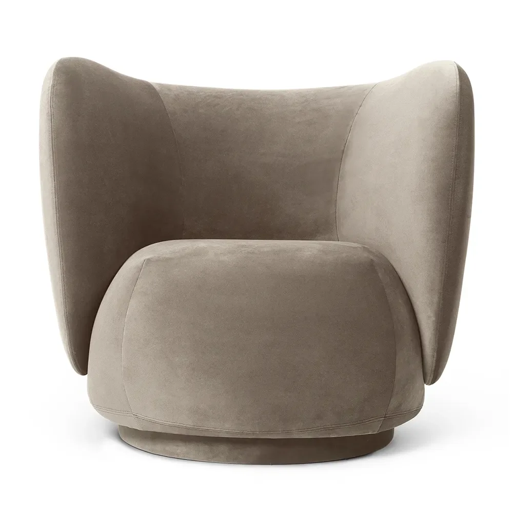 Ferm Living, Rico Lounge nojatuoli Rich Velvet - Beige