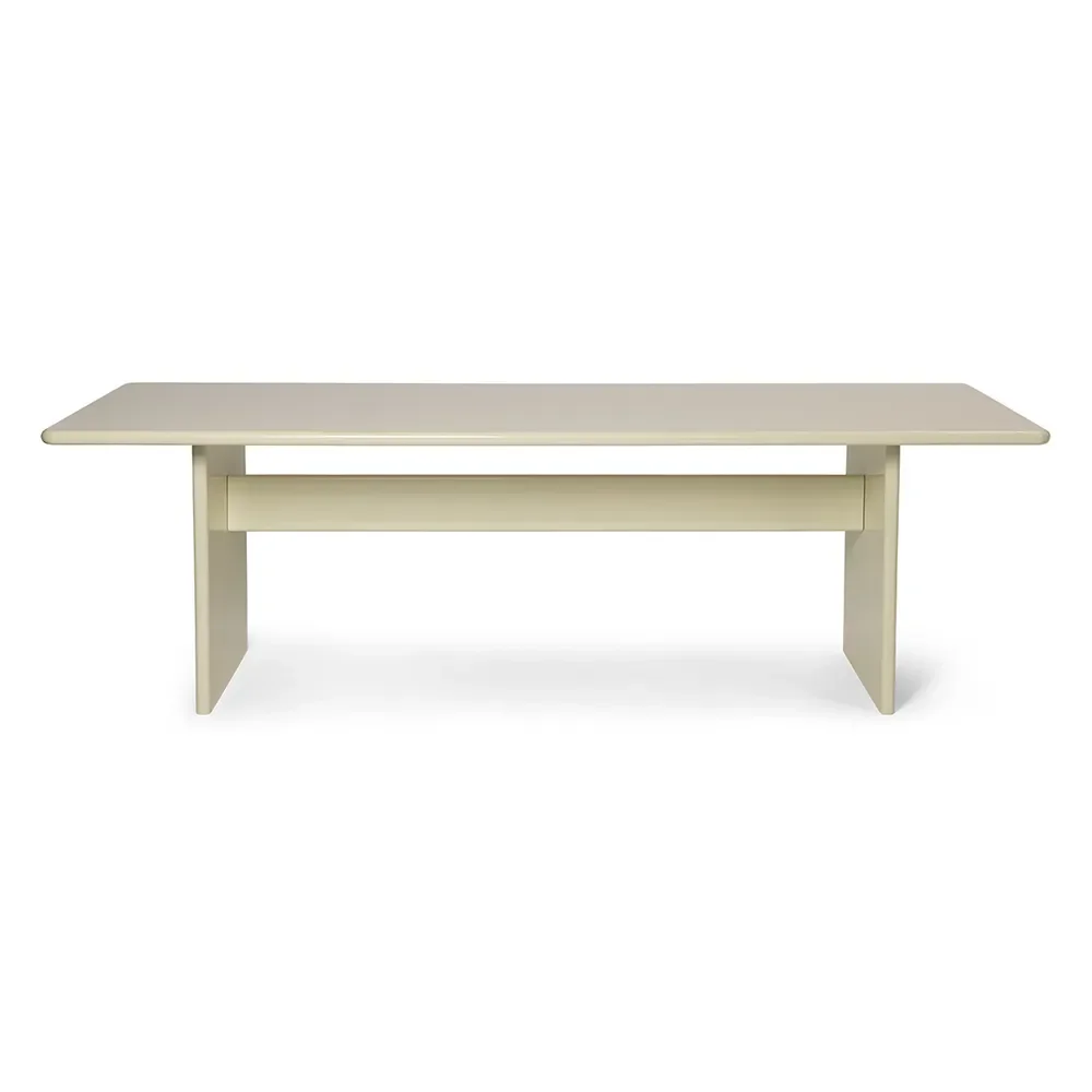 Ferm Living, Rink Ruokapöytä 240x90 cm - Eggshell