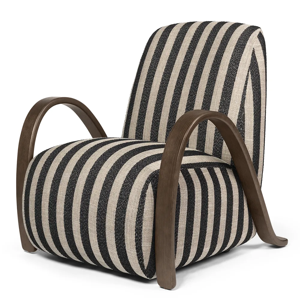 Ferm Living, Buur Nojatuoli Louisiana - Dark Stained/Sand Bl