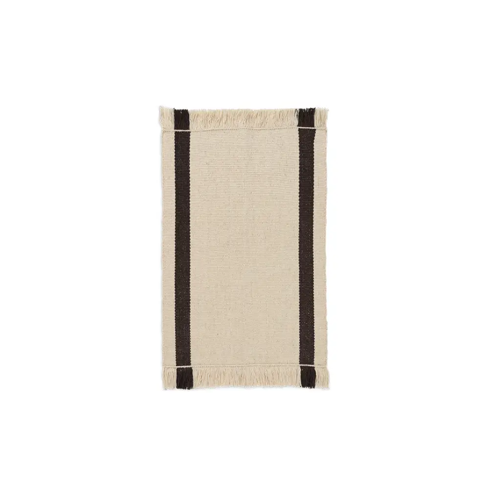 Ferm Living, Calm Kelim -matto 50x70 cm - luonnonvalkoinen/kahvi
