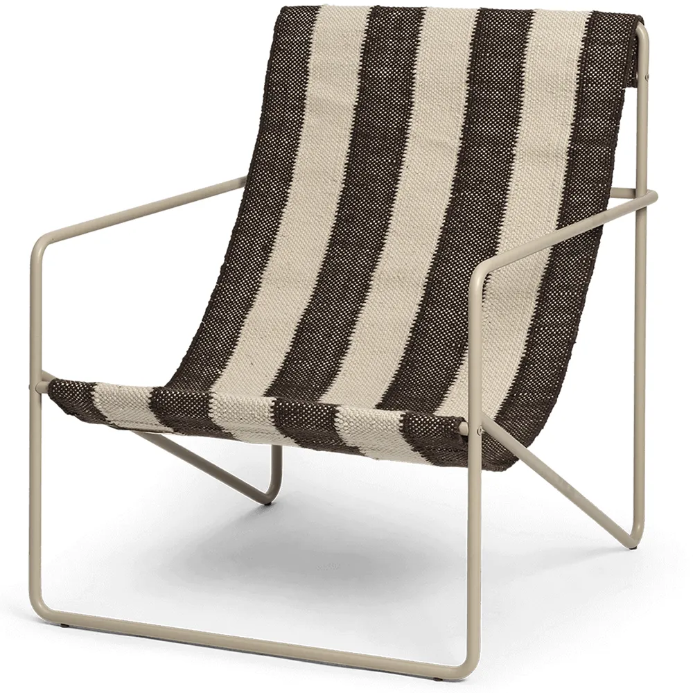 Ferm Living, Desert Lounge Nojatuoli Cashmere/Off-white/Chocolate