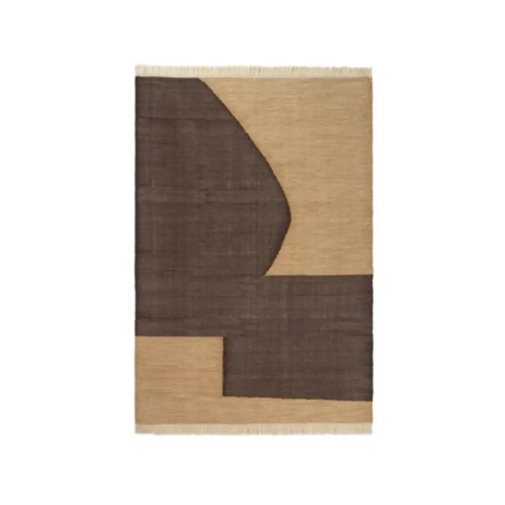 Ferm Living, Forene-matto 140 x 200 cm – ruskea/suklaa