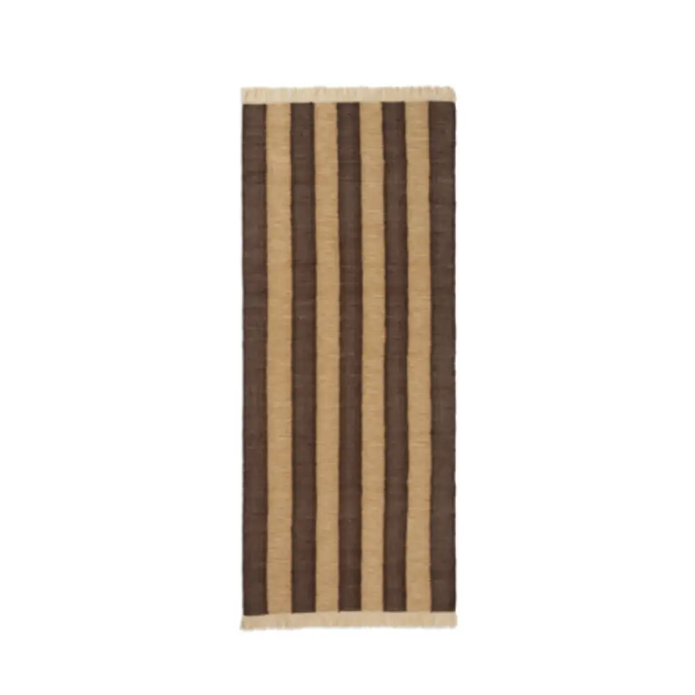 Ferm Living, Ives-matto 80x200 cm - Ruskea/Suklaa