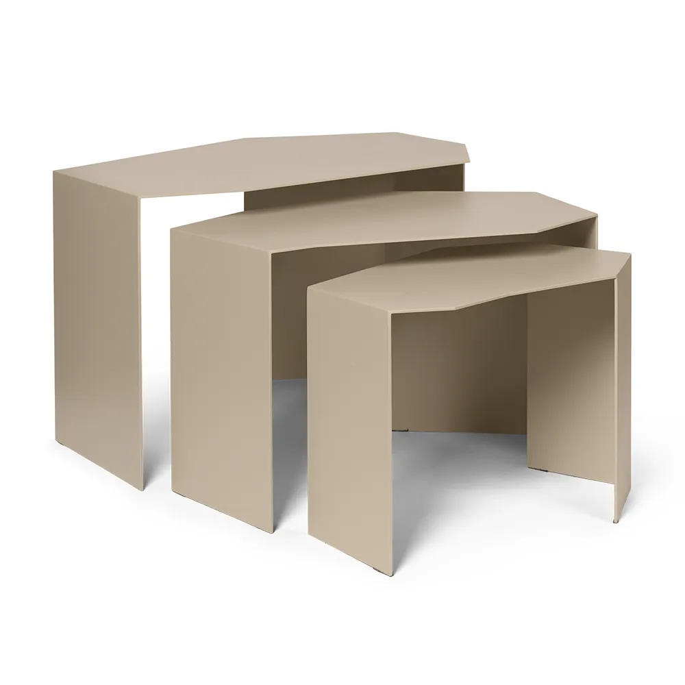 Ferm Living, Shard Cluster Pöydät - 3 kpl - Cashmere