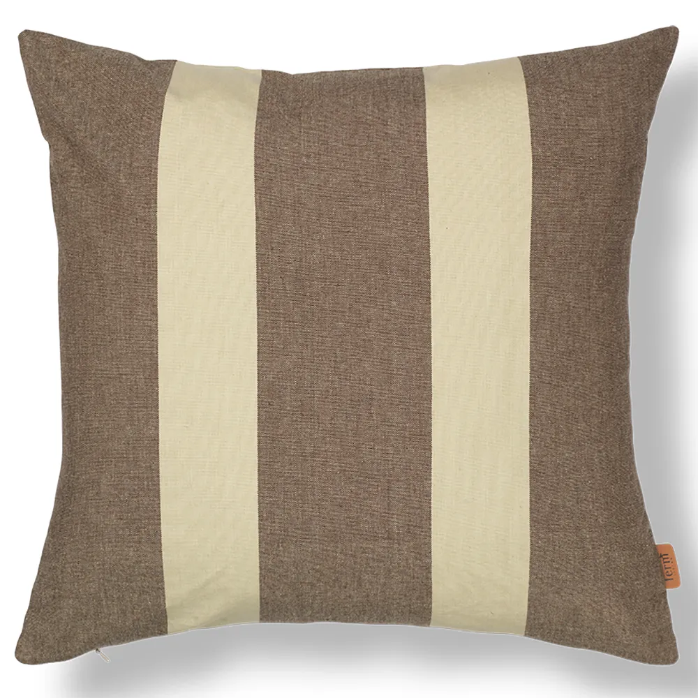 Ferm Living, Strand Koristetyyny Carob Brown/Parchment