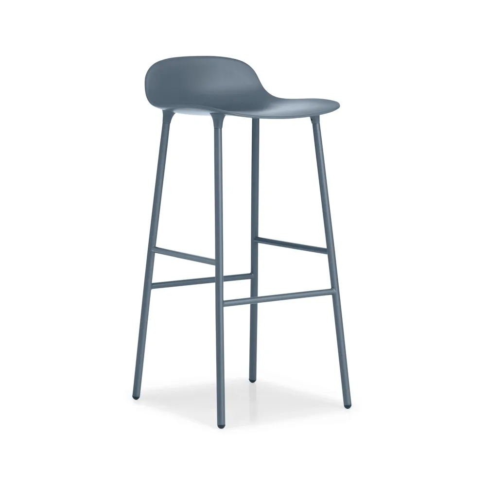 Normann Copenhagen Form baarituoli korkea Blue, siniseksi lakatut teräsjalat