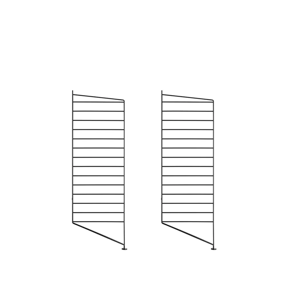 String String lattiakaide musta, 85x30 cm, 2 kpl