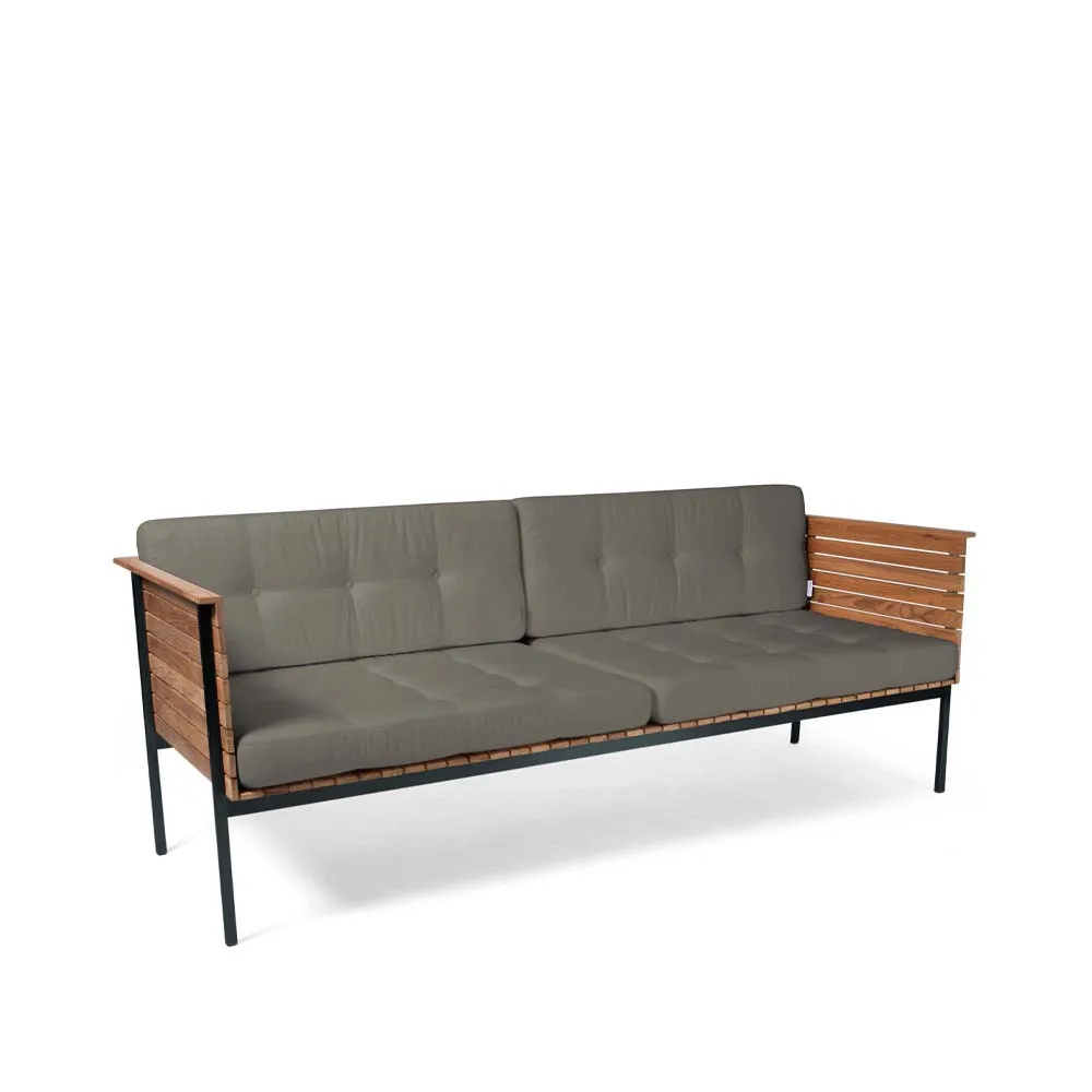 Skargaarden Häringe sohva Sunbrella Natté Nature Grey-tiikki-musta
