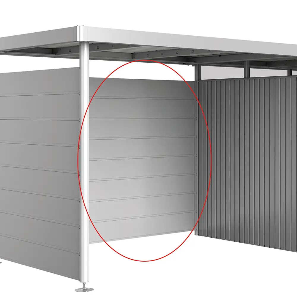 Biohort, Bakvägg sivukatos koko H2-H5, metallic hopea