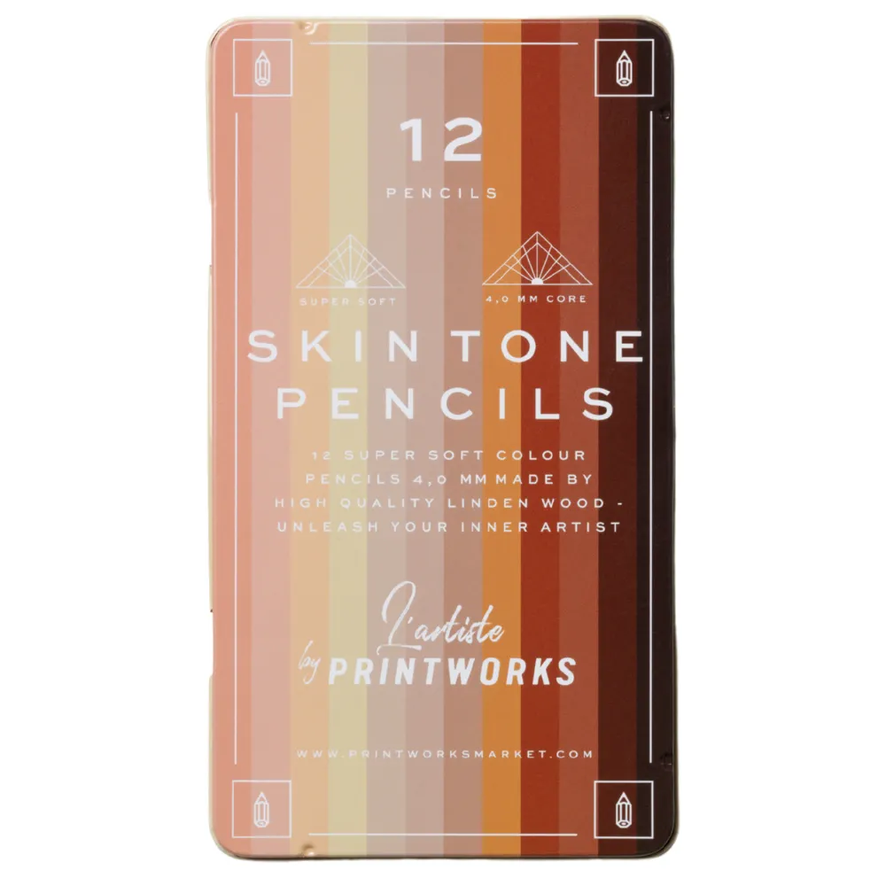 Printworks, 12 värikynää - Skin tone