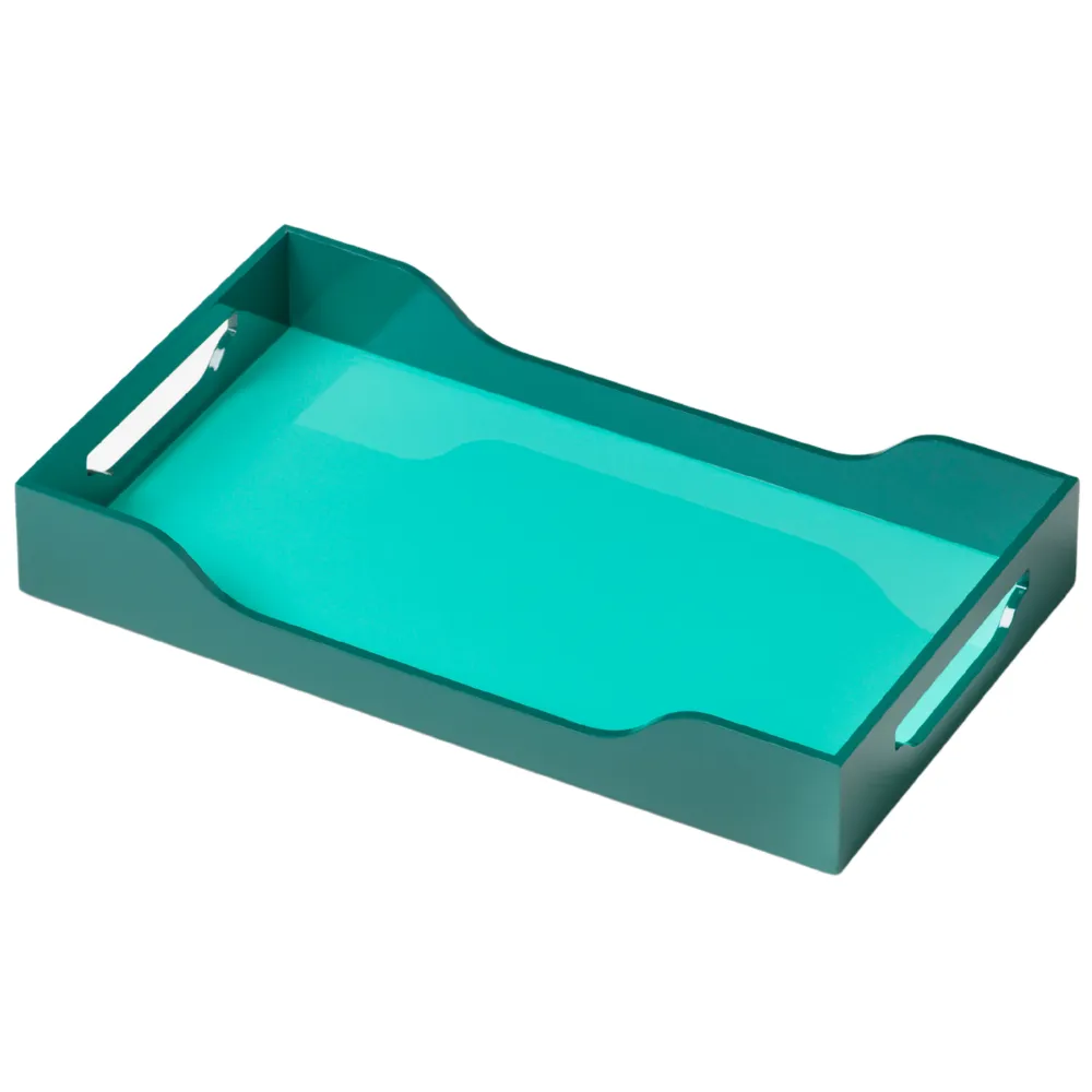 Printworks, Lacquered Tray - Swell, Turquoise/Green 42x27 cm