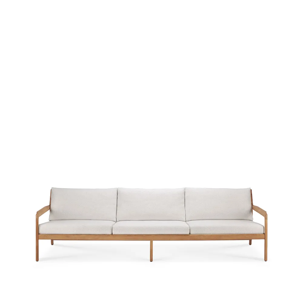 Ethnicraft Jack outdoor -sohva 3-istuttava tiikki Offwhite