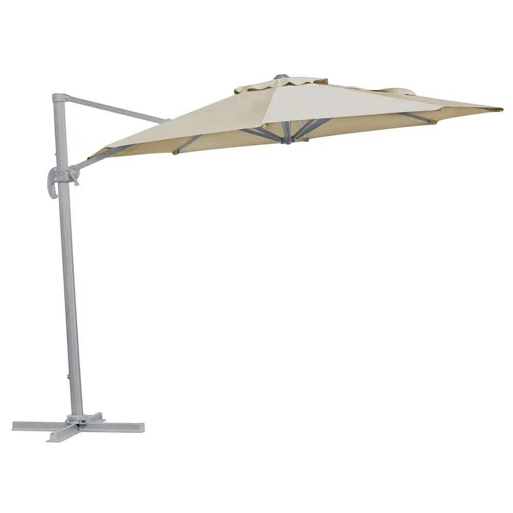 Brafab, Linz 300 cm vapaasti riippuva aurinkovarjo vaaleanharmaa/khaki