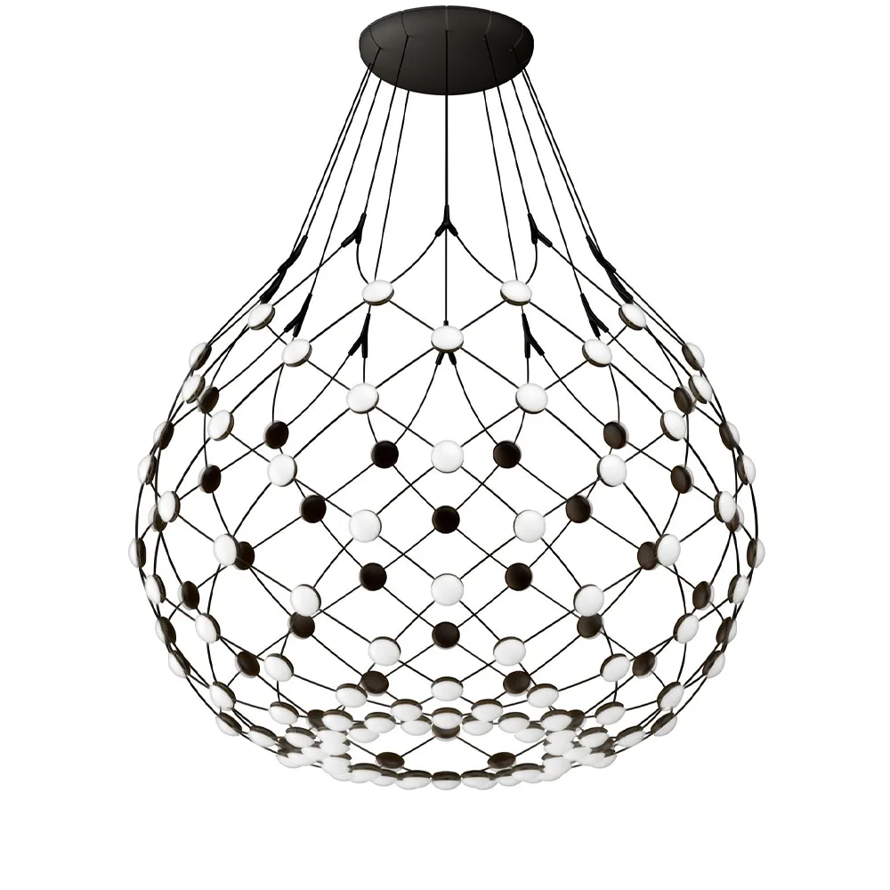Luceplan Mesh Wireless -kattovalaisin Musta, large