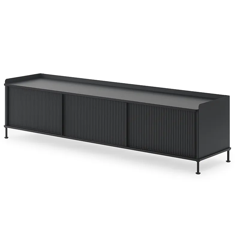 Muuto, Enfold senkki 186 x 45 cm  - Black Anthracite Black