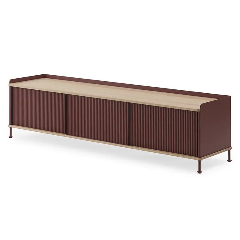 Muuto, Enfold senkki 186 x 45 cm  - oiled oak Deep Red