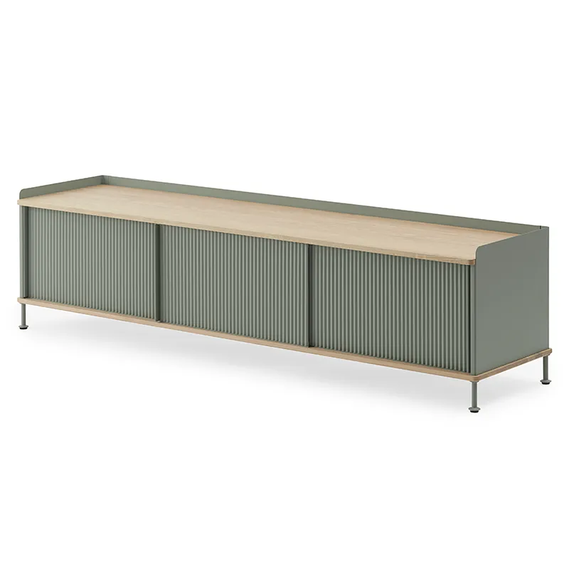 Muuto, Enfold senkki 186 x 45 cm  - oiled oak Dusty Green