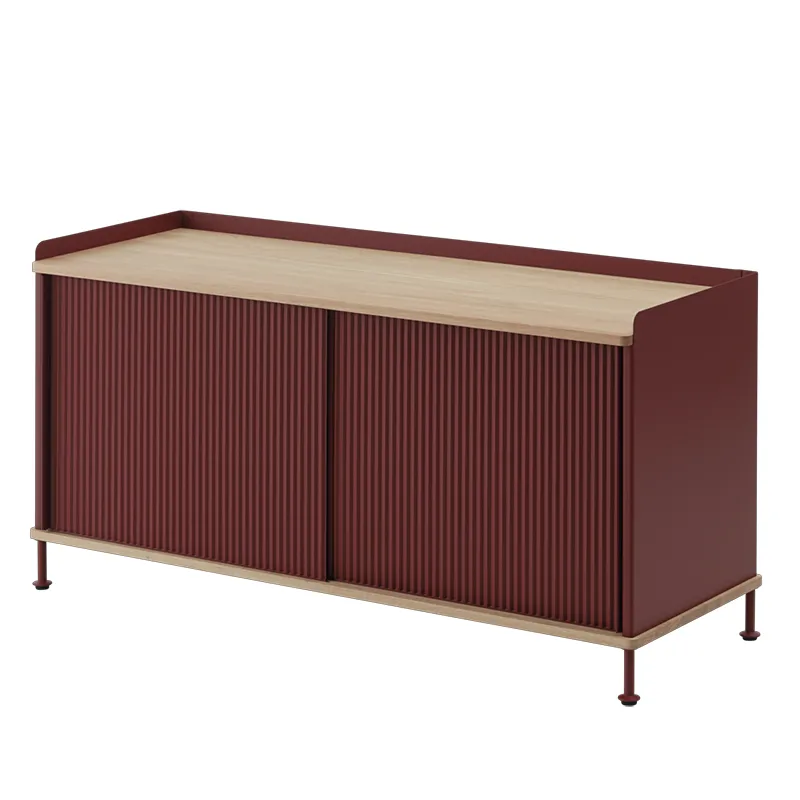Muuto, Enfold senkki 124 x 45 cm  - oiled oak Deep Red