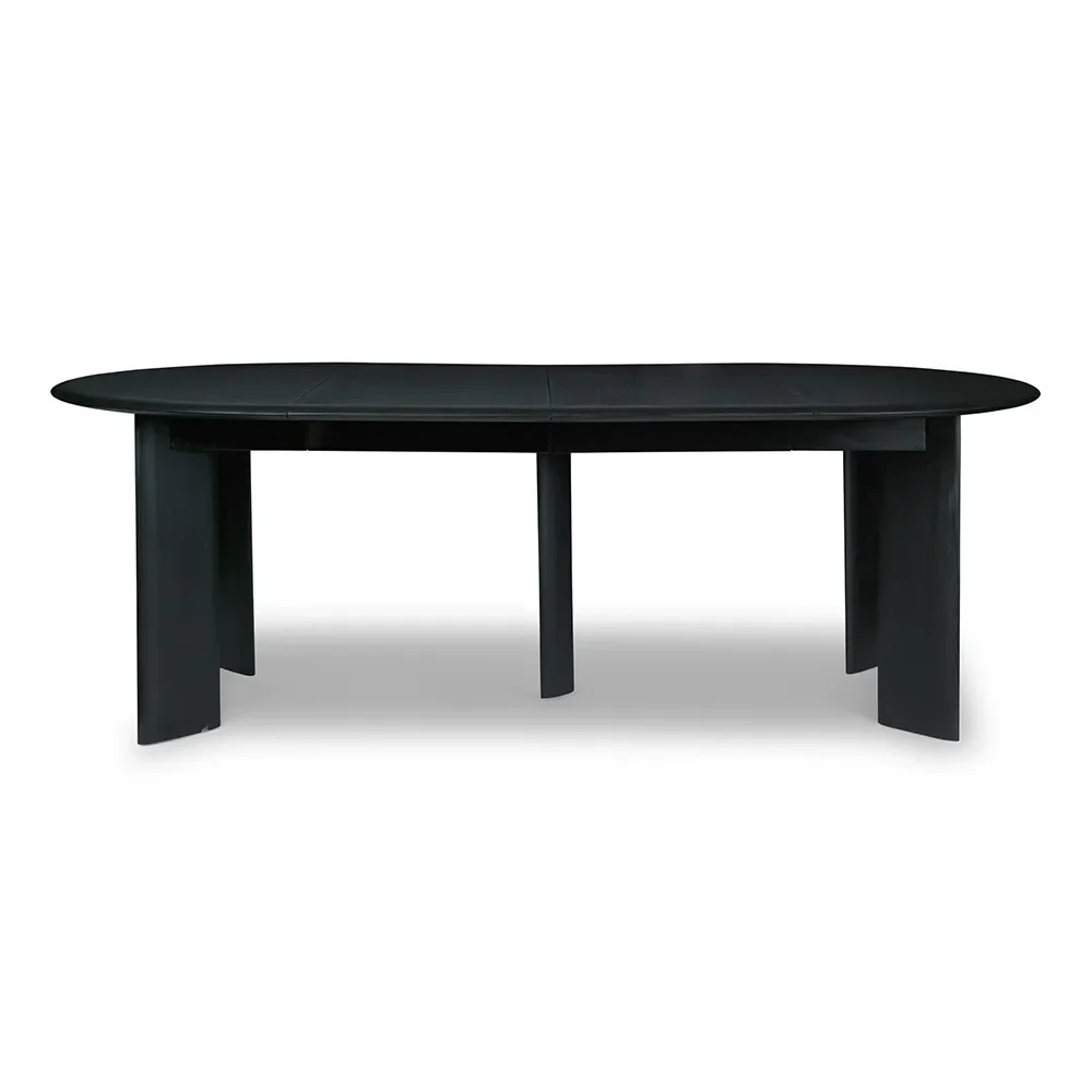 Ferm Living, Bevel Ruokapöytä 117-217x117 cm - Black Oiled Beech