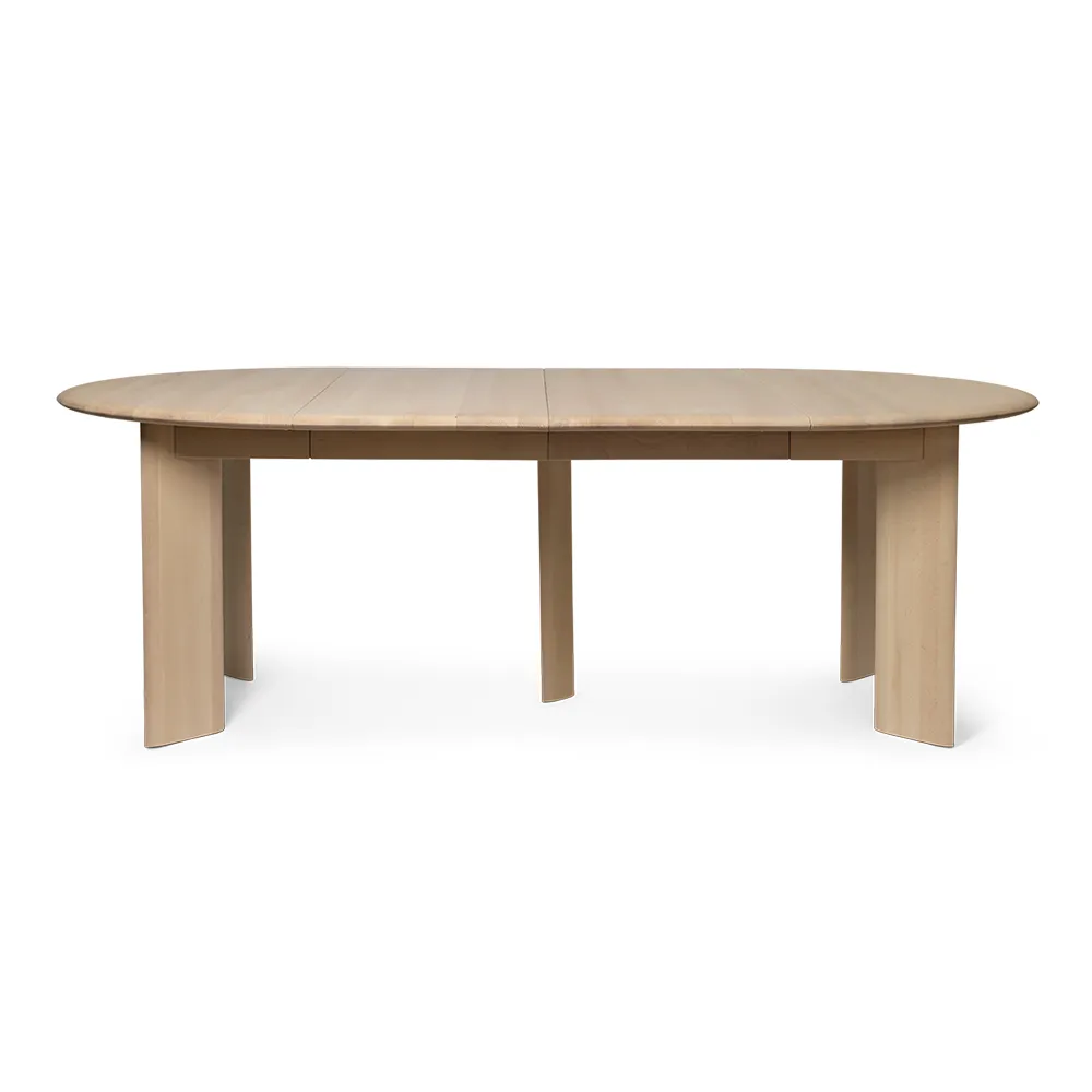 Ferm Living, Bevel Ruokapöytä 117-217x117 cm - White Oiled Beech