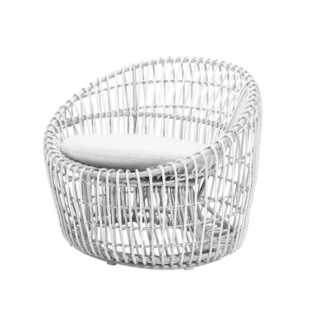 Cane-line Nest Round nojatuoli Cane-Line Natté white, valkoinen rottinki