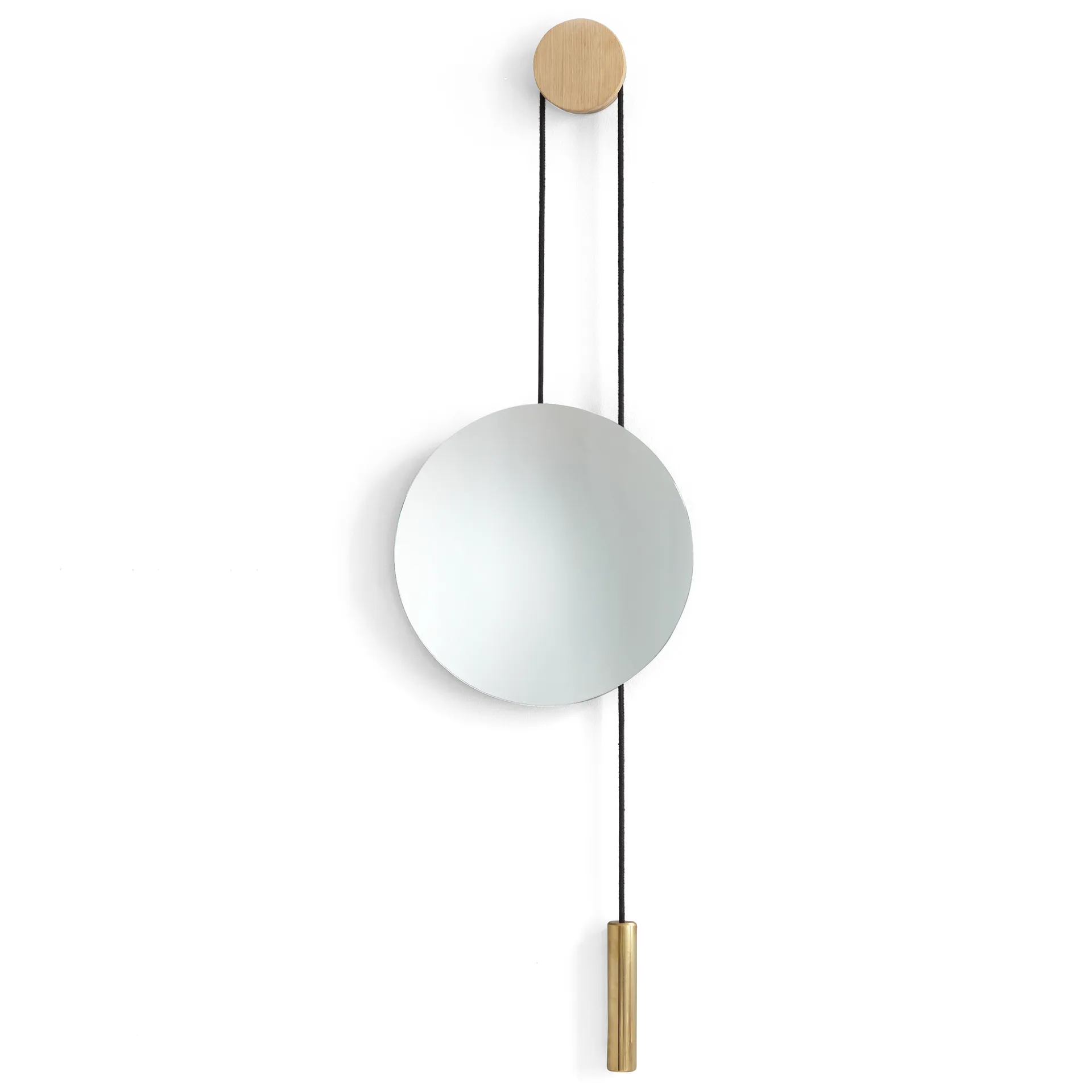 New Works Rise and Shine -peili Natural oak-brass weight