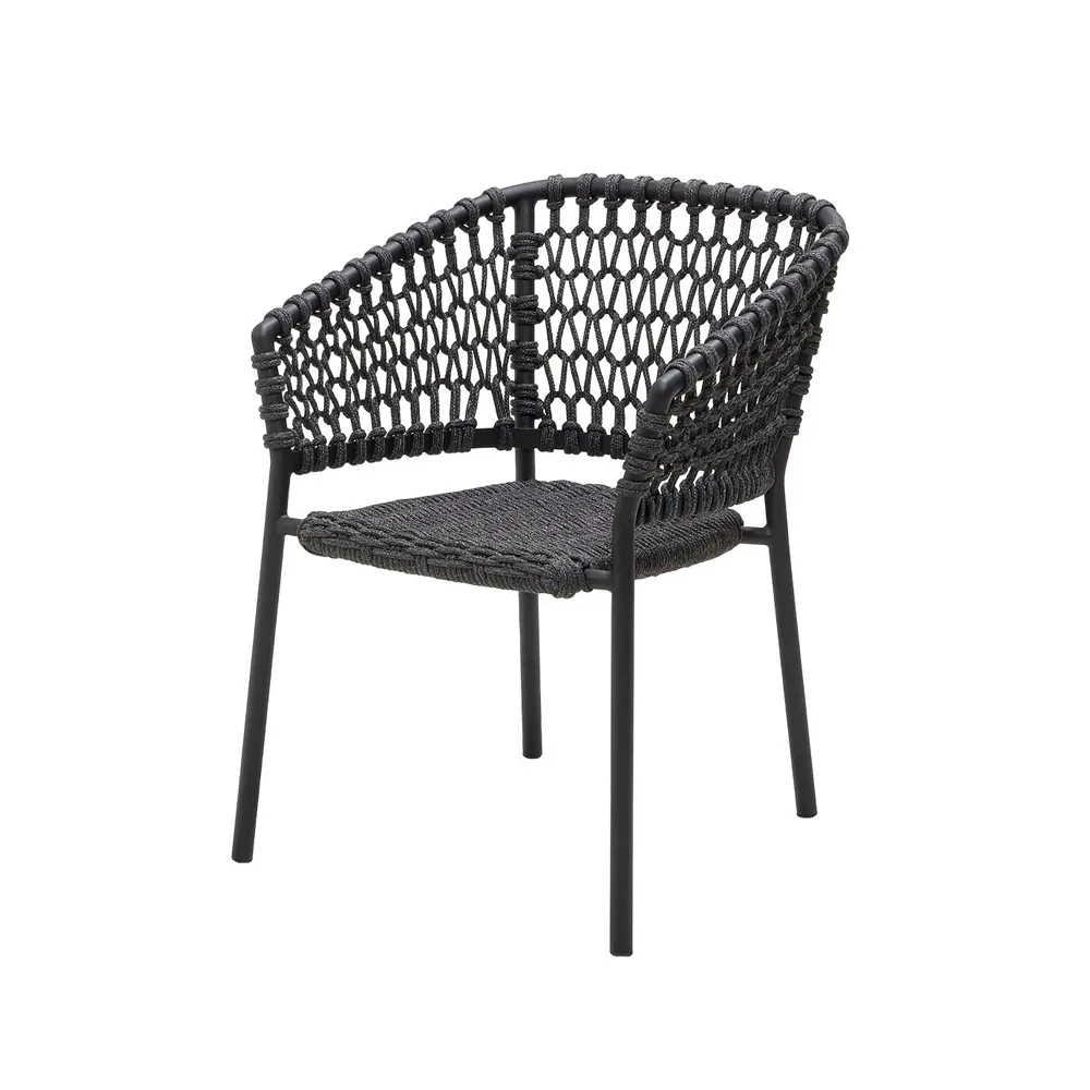 Cane-line Ocean nojatuoli soft rope Dark grey