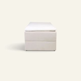 sänky säilytystilalla beige