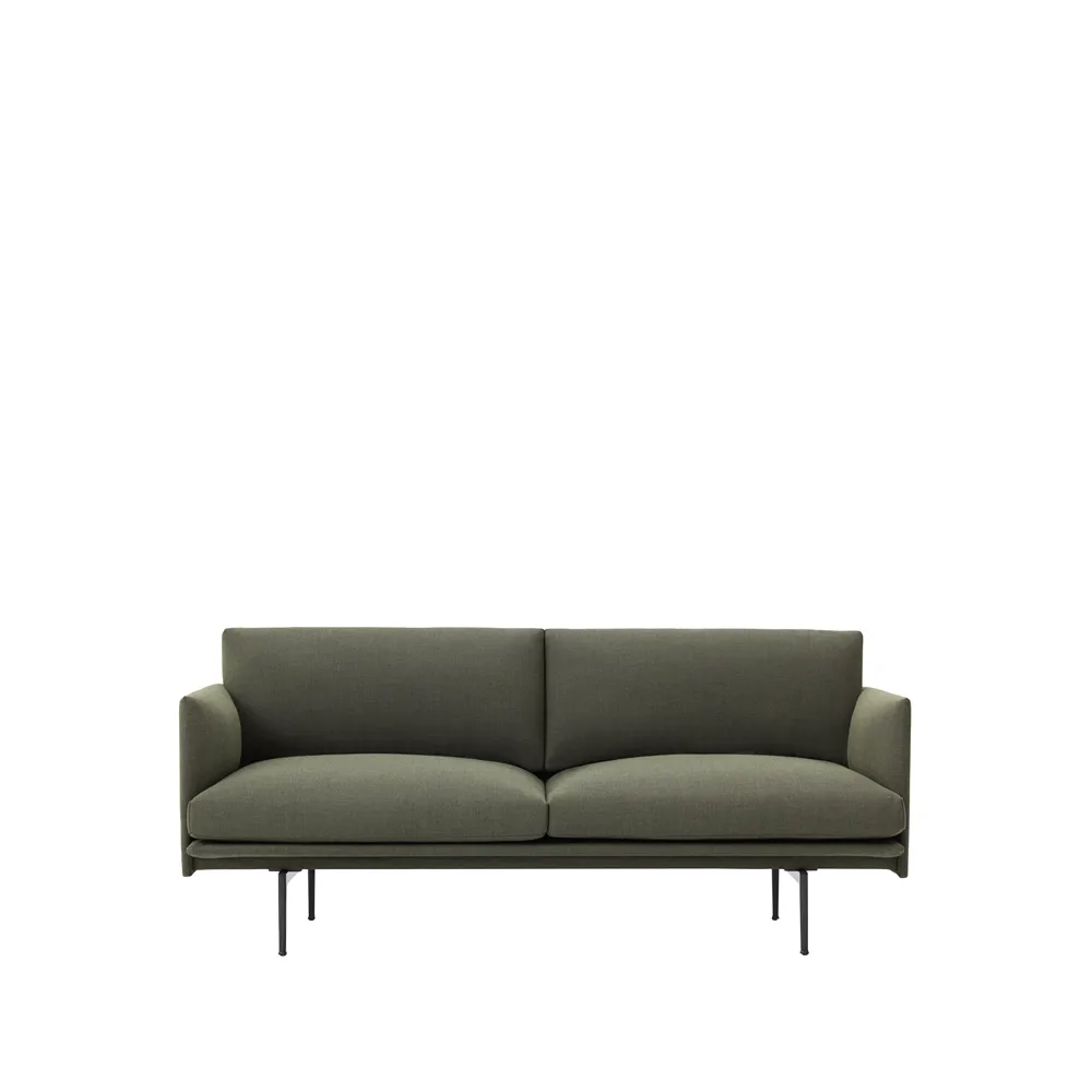 Muuto Outline sohva 2-istuttava Fiord 961-Green