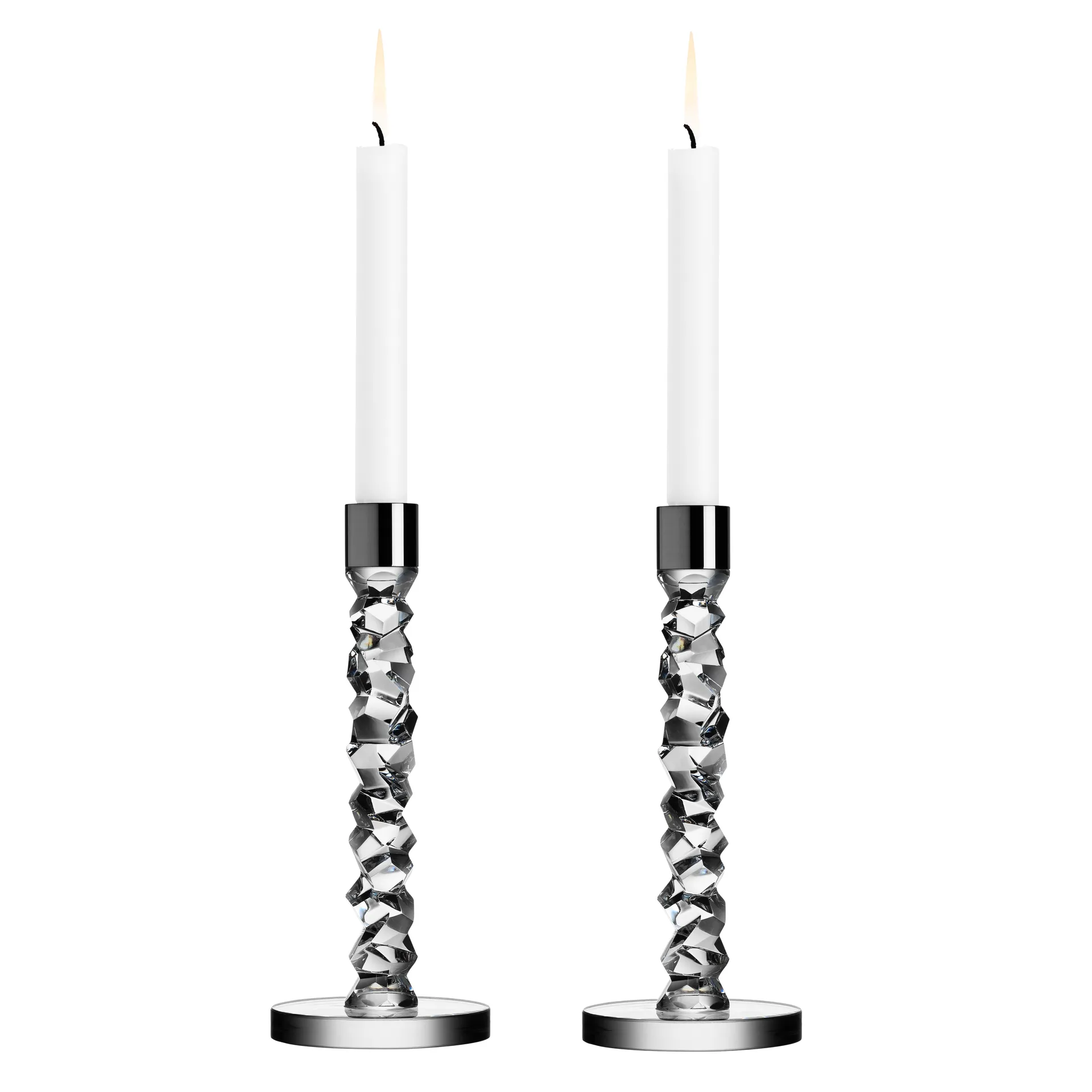 Orrefors Carat kynttilänjalka, 2 kpl 2 kpl