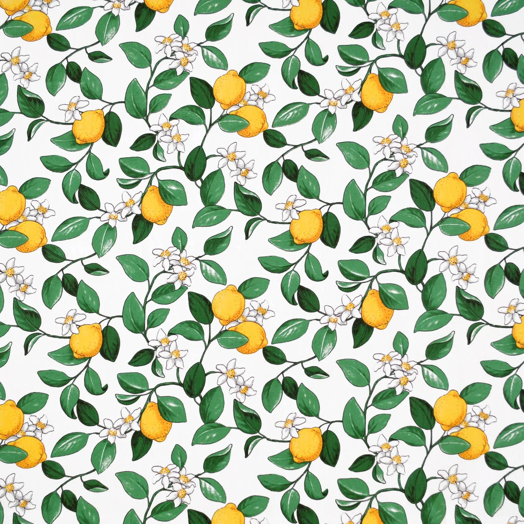 Arvidssons Textil Citronlycka kangas valkoinen