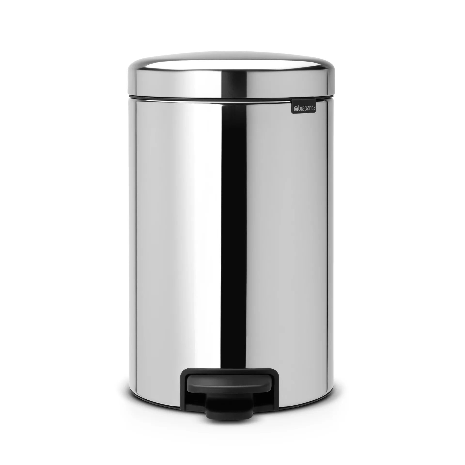 Brabantia New Icon poljinroskis 12 litraa brilliant steel (kiiltävä teräs)