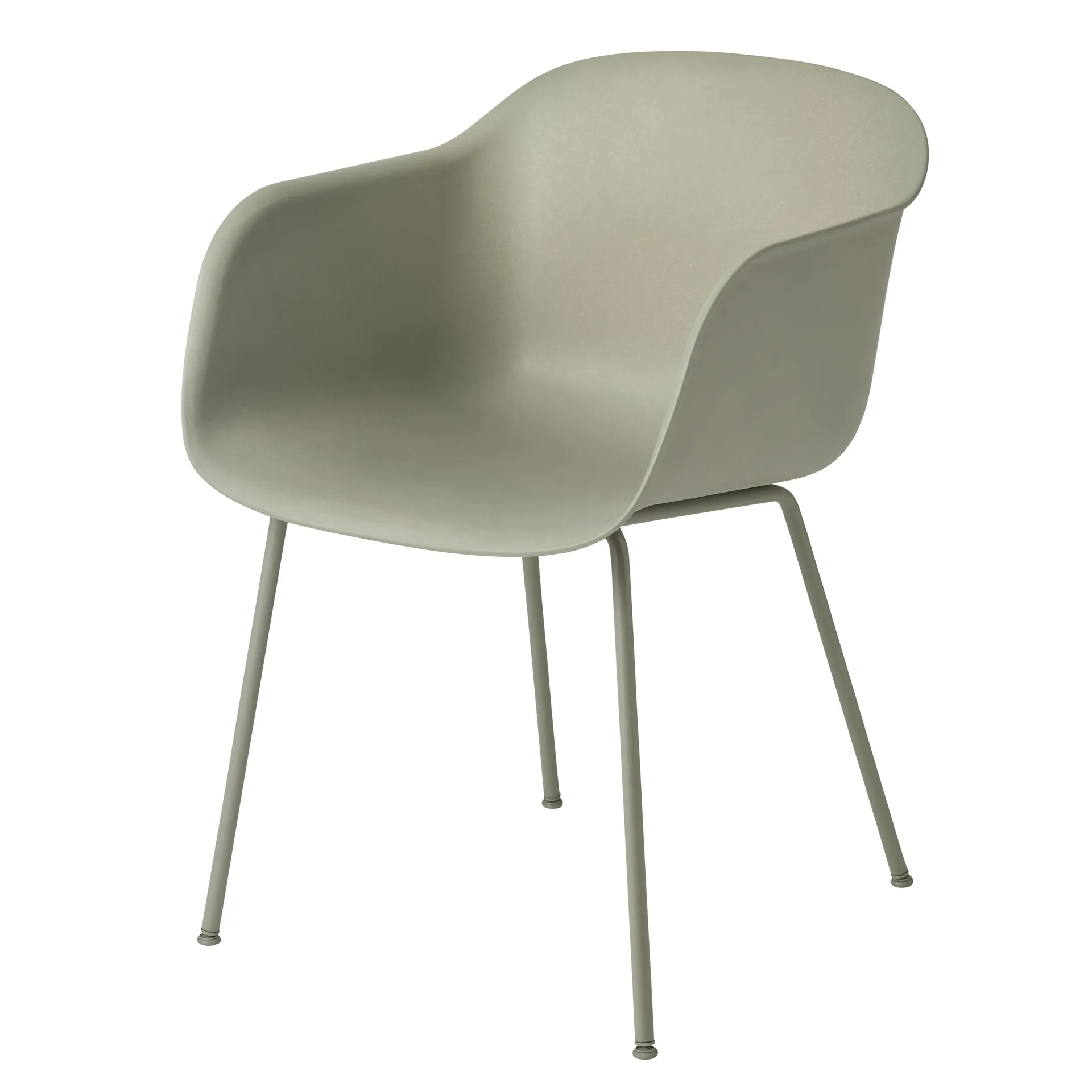 Muuto Fiber chair tuoli käsinojilla dusty green (vihreä)