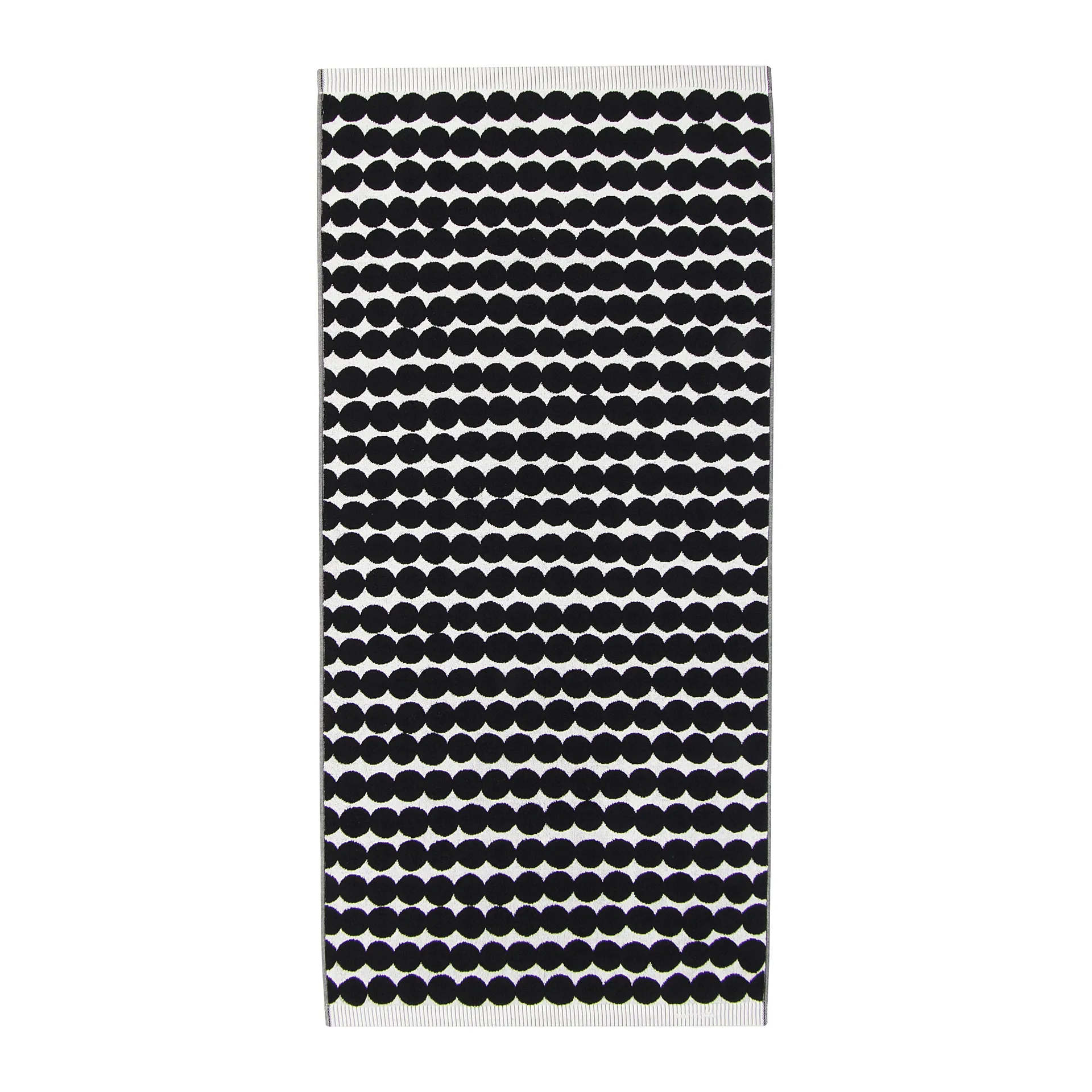 Marimekko Räsymatto pyyheliina musta kylpypyyhe 70x150 cm