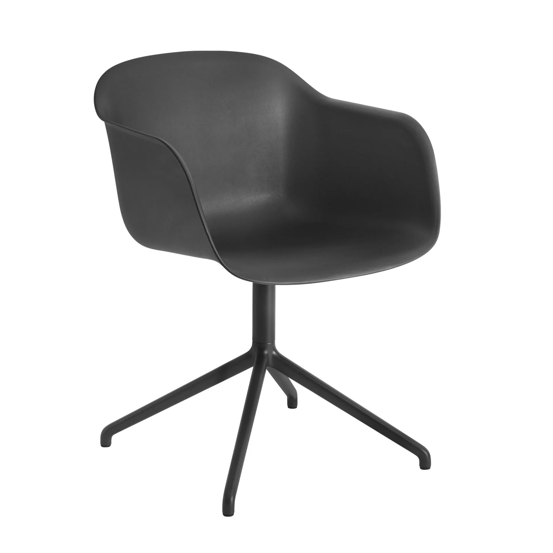 Muuto Fiber armchair swivel base toimistotuoli musta